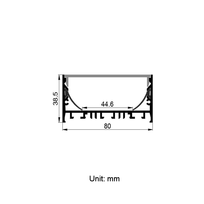 Hanging LED Diffuser Channel Strip Lighting - Inner Width 44.6mm(1.76inch) Hanging LED Diffuser Channel Strip Lighting - Inner Width 44.6mm(1.76inch)